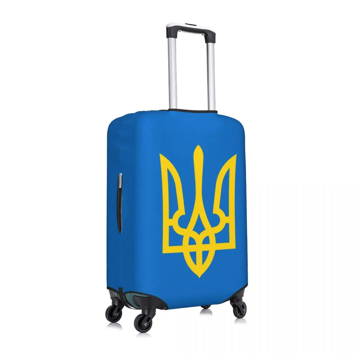 Custom Ukrainian Trident Suitcase Cover Dust Proof Coat Of Arms Ukraine Flag Luggage Protective Covers for 18-32 inch