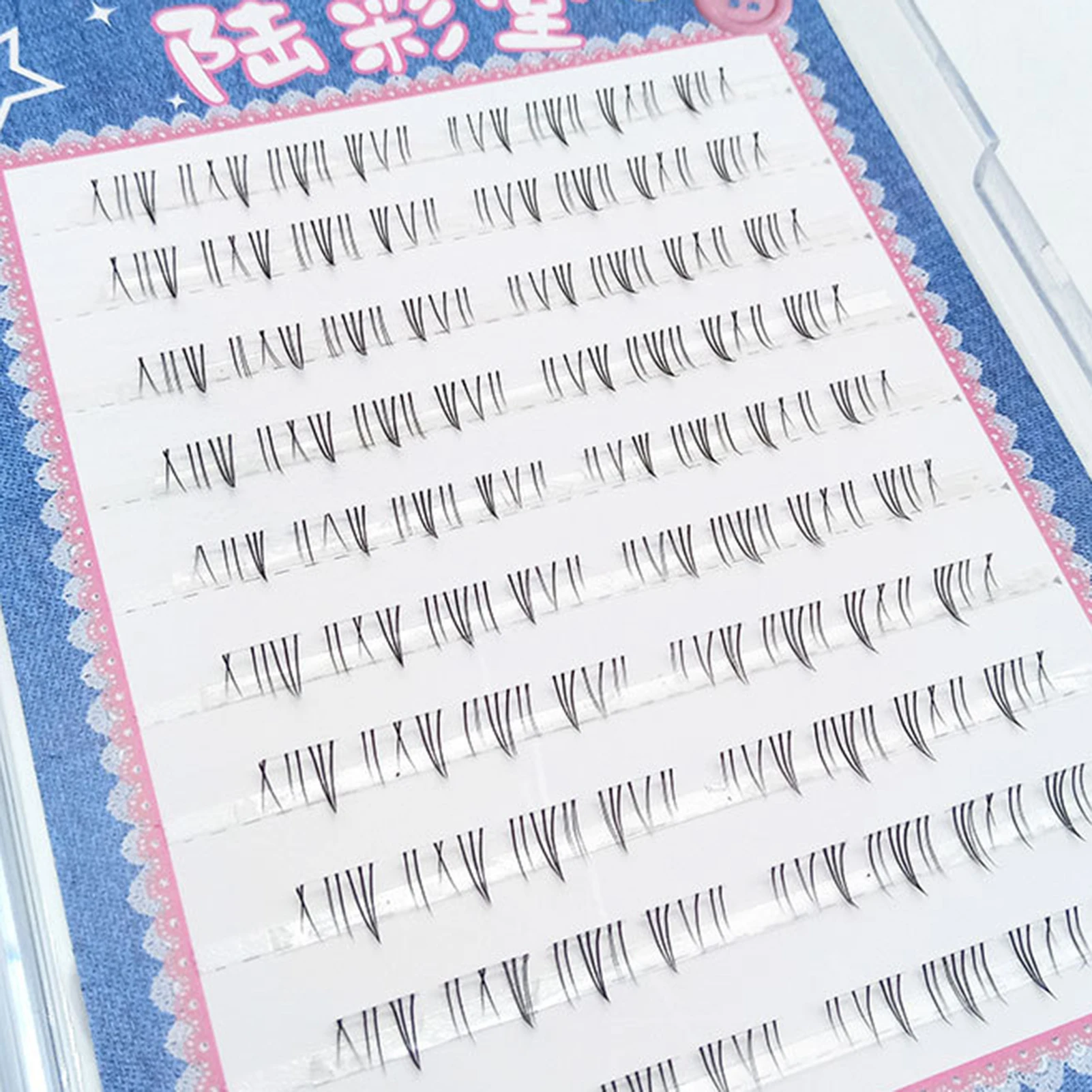 الرموش السفلية الطبيعية 5-7 مللي متر DIY بها بنفسك الفردية الرموش الصناعية الكورية ماكياج أسفل جلدة ماكياج رمش ماكياج أداة #4