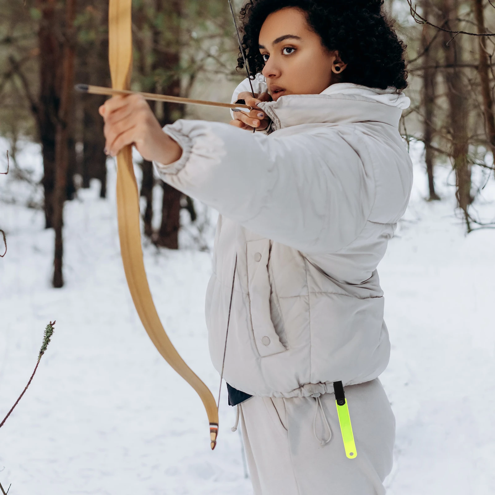 

24 Pcs Fluorescent Band Clips Reflective Trail Markers PVC Outdoor Safety Accessories for Hiking Archery Camping Glow