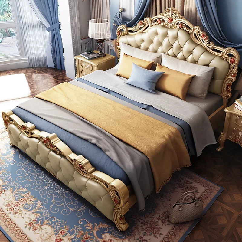 

Детская европейская двуспальная кровать Queen Kids, королевская элитная двуспальная кровать с двумя каркасами, изголовье кровати для сна, мебель Cama Matrimonio для спальни