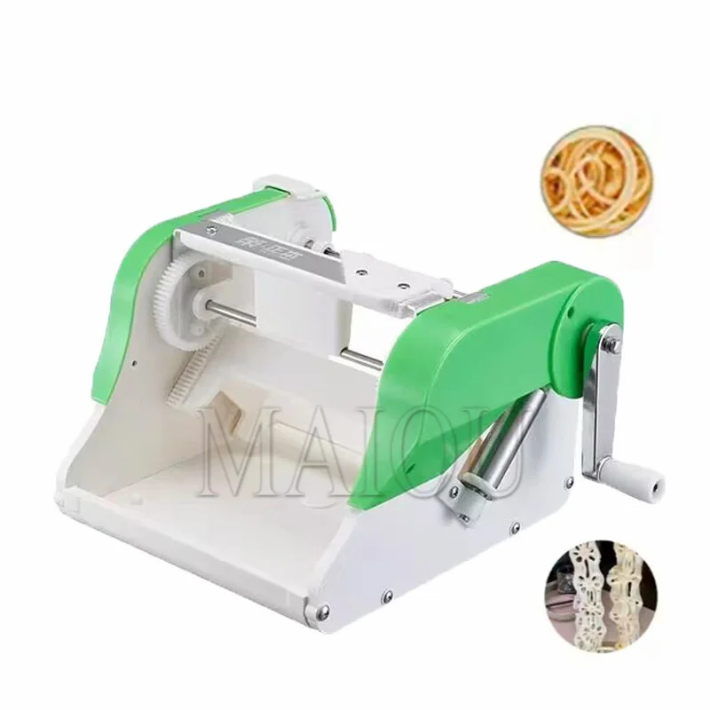 Manual Continuous Slicing Potato Machine Radish Lotus Root Potato Long Slicing Shredding Net Shape Slicing Machine