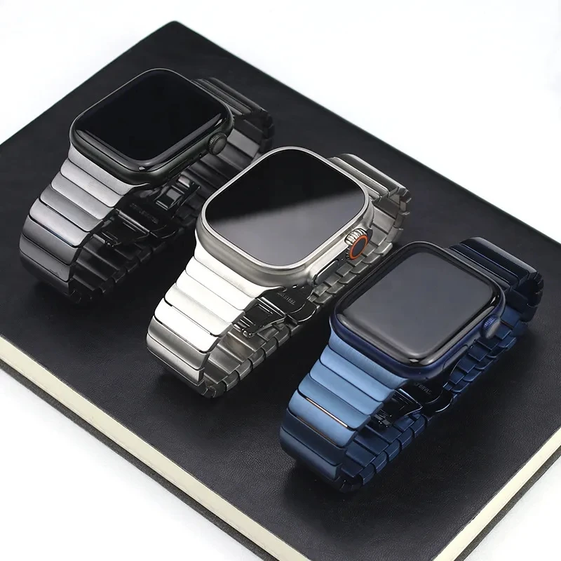 

Link Bracelet Correa For Apple Watch Ultra Band 49mm 8 7 6 5 4 Se 45mm 41mm 44mm 40mm Stainless Steel Strap for Iwatch 3 42mm 38