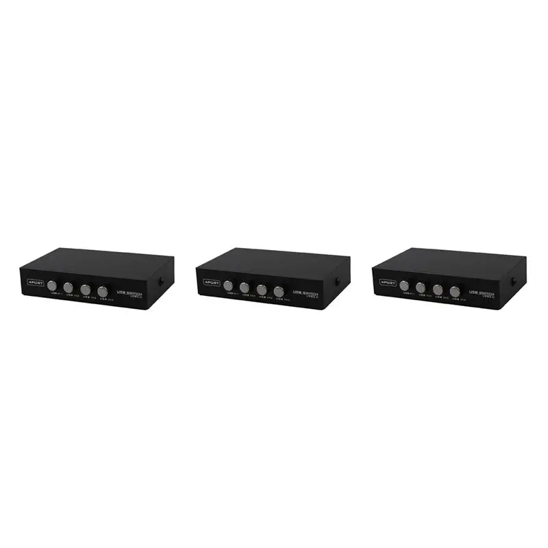 Leading-3X Newest Mini 4 Ports USB Printer Scanner Sharing Share Switch Splitter Box Hub