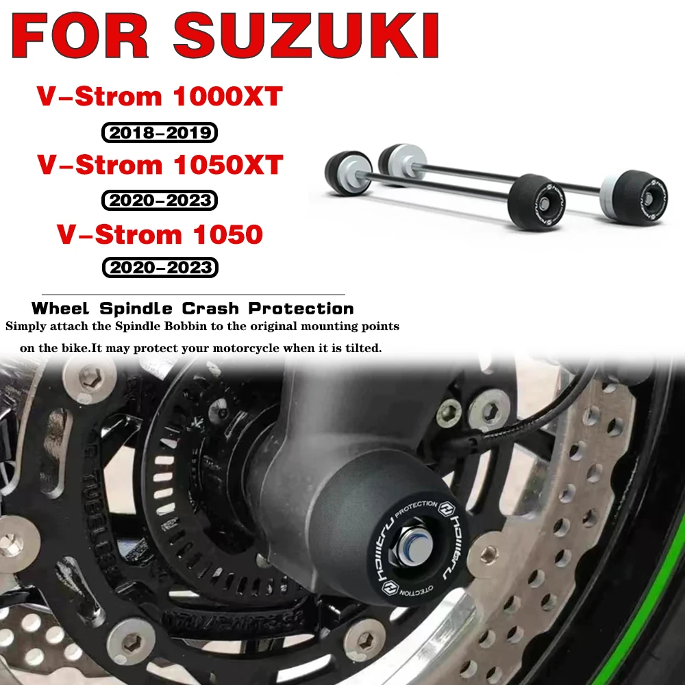 

For SUZUKI V-Strom 1000XT 2018-2019 V-Strom 1050XT 2020-2023 V-Strom 1050 2020-2023 Front Rear Wheel Spindle Crash Protection