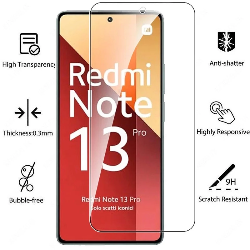 3 szt. Szkło hartowane do Xiaomi Redmi Note 13 Pro 5G Screen Protector Redmi Note12ProPlus Note 13 5G Note13Pro szkło ochronne