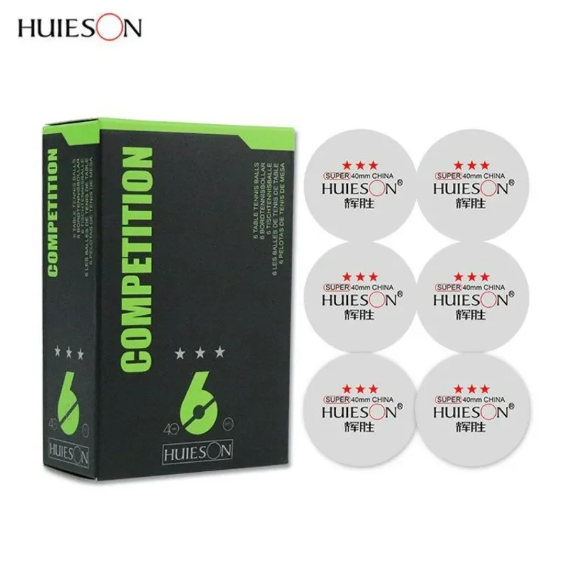 HUIESON 3-star Celluloid 40mm Old Material Table Tennis Balls 6PCS