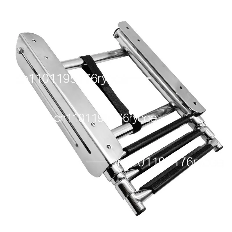 Concealed rail ladder: 304 stainless steel launching ladder with rail boarding ladder