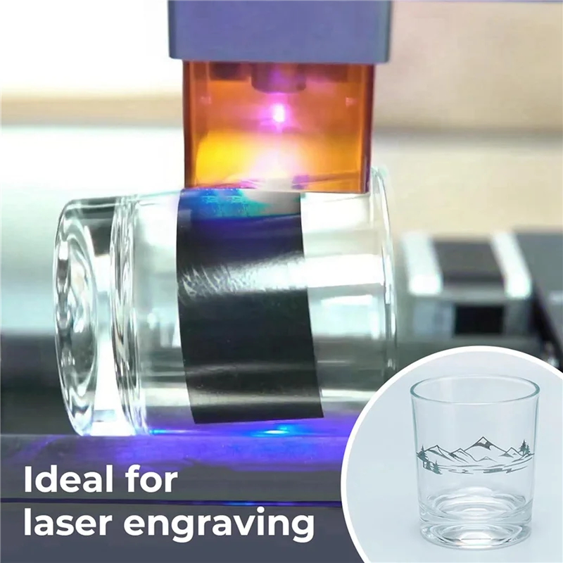 

AT44-Black Laser Engraving Marking Paper, 8 PCS Laser Color Paper With Scraper, 39X27cm For Fiber Lasers, Ceramics