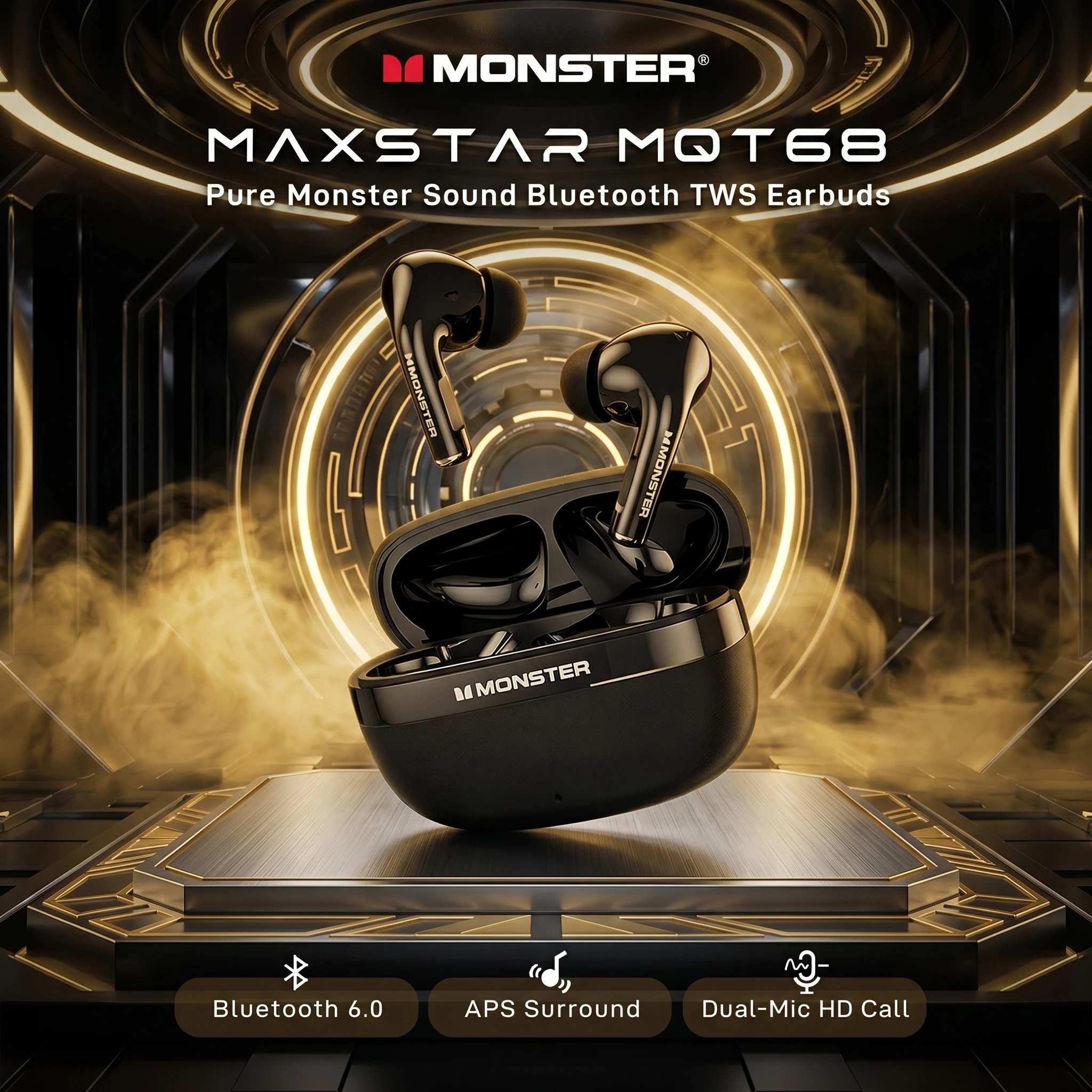 몬스터 XT05 무선 블루투스 5.4 이어폰 인이어 TWS 무선 이어버드 스포츠 블루투스 헤드폰 아이폰 삼성 샤오미용