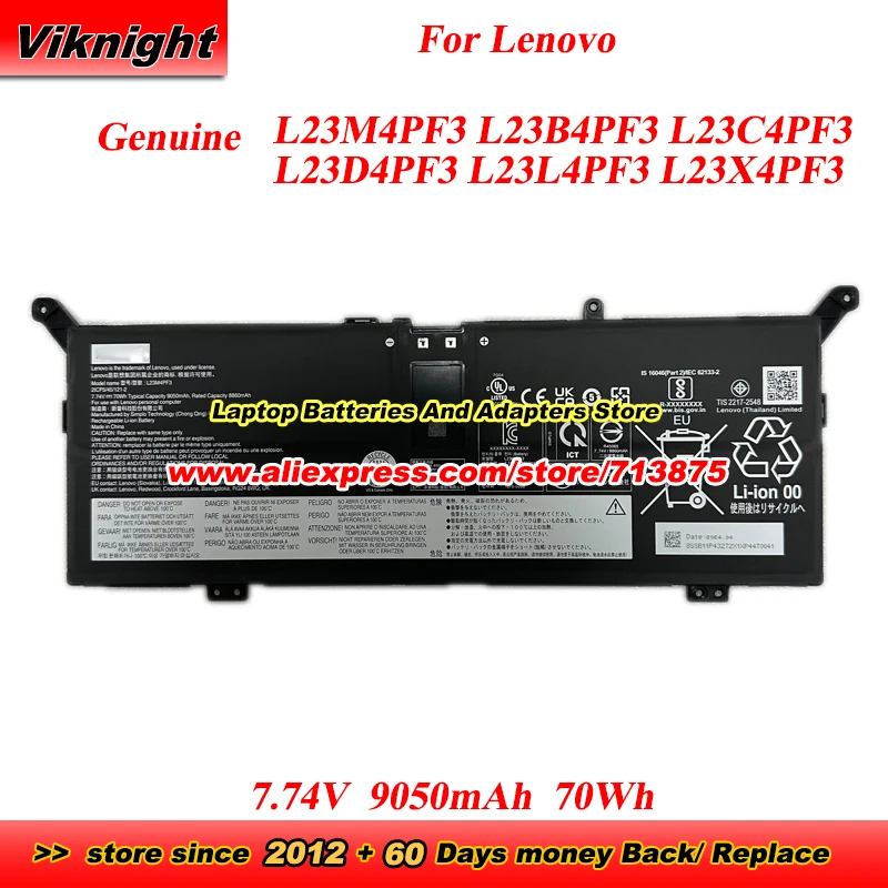 

Genuine L23M4PF3 Battery L23B4PF3 L23C4PF3 D4PF3 L23L4PF3 L23X4PF3 for Lenovo Yoga 7 2-in-1 14ILL10 16ILL10 IdeaPad 5 Pro 14IRH8