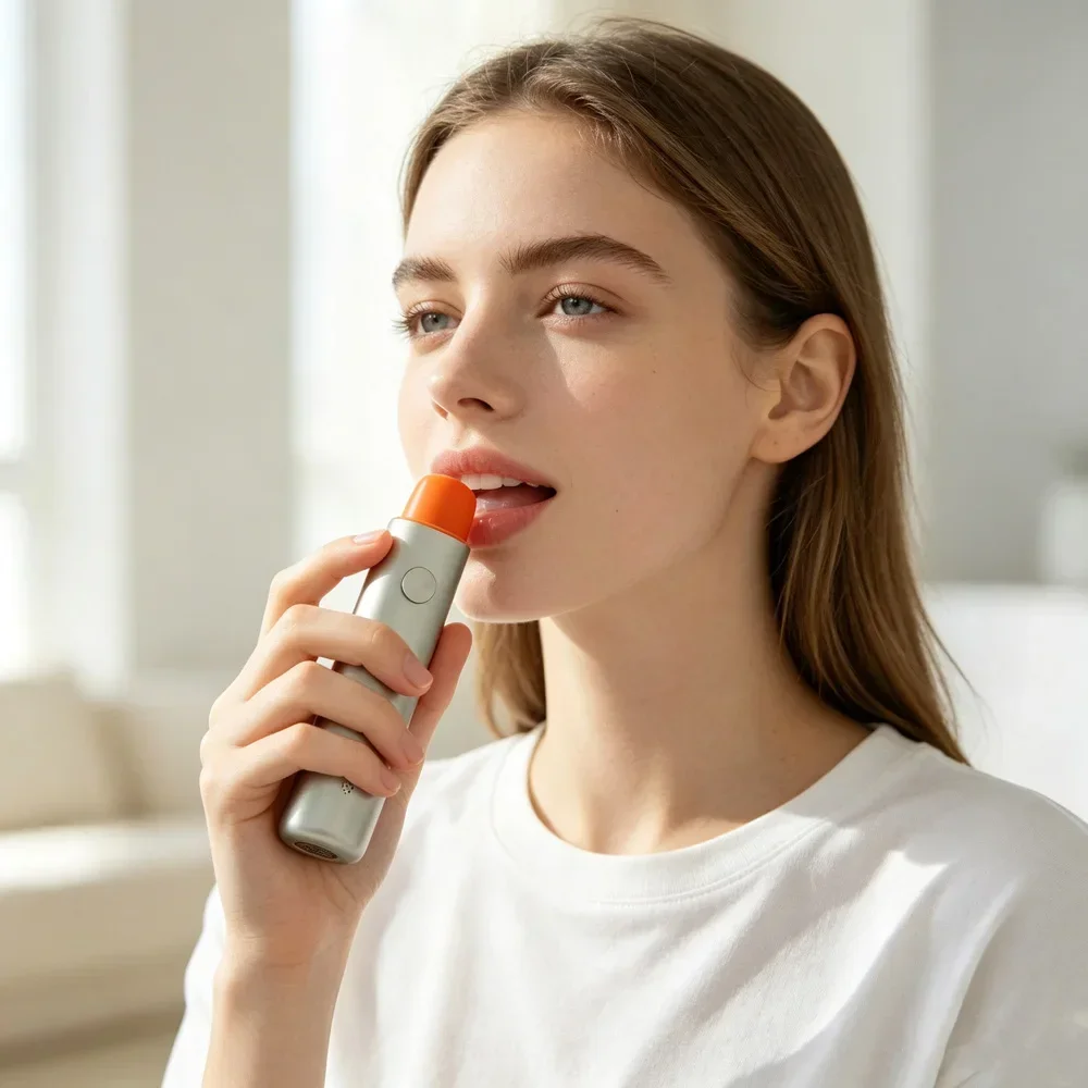 ZDEER PW13 Electric Cool Breath Spray, Portable Micro-Mist Probiotic Mouth Spray, with 7 Assorted Flavor Refill Cartridges