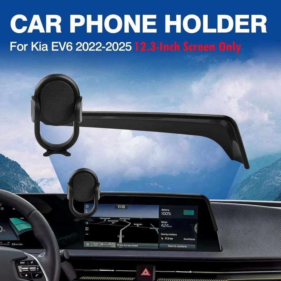 

For 2022-2025 Kia EV6 12.3-Inch Screen Car Phone Holder 360 Degree Rotation Phone Mount Cell Phone Automobile Cradles Hands-Free