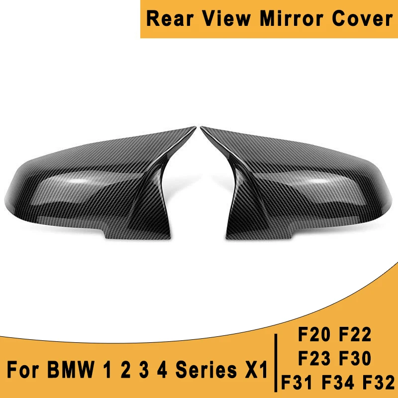 

Car Rear View Mirror Cover ABS Replace Accessories (Carbon Fiber Pattern) for BMW 1 2 3 4 Series X1 F20 F22 F23 F30 F31 F32 F34