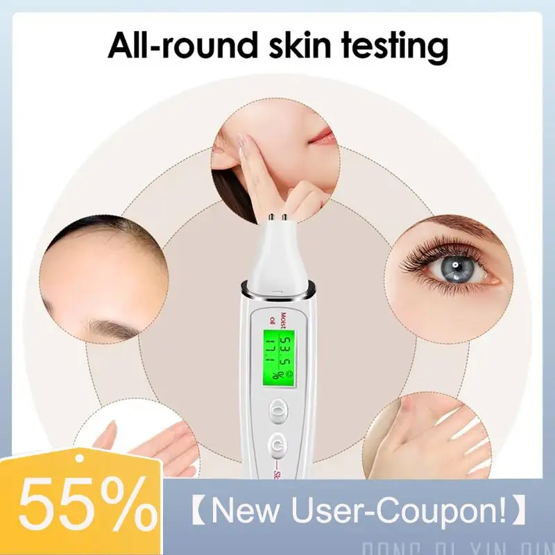 A60T New Face Skin Tester Water Oil Monitor Fluorescent Agent Detector Forforehead Cheek Skin Care