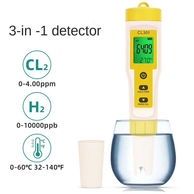 

ABJT-3-в-1 измеритель хлора CL2/H2/измеритель температуры тестер качества воды для бассейнов питьевая вода аквариум аквакультура