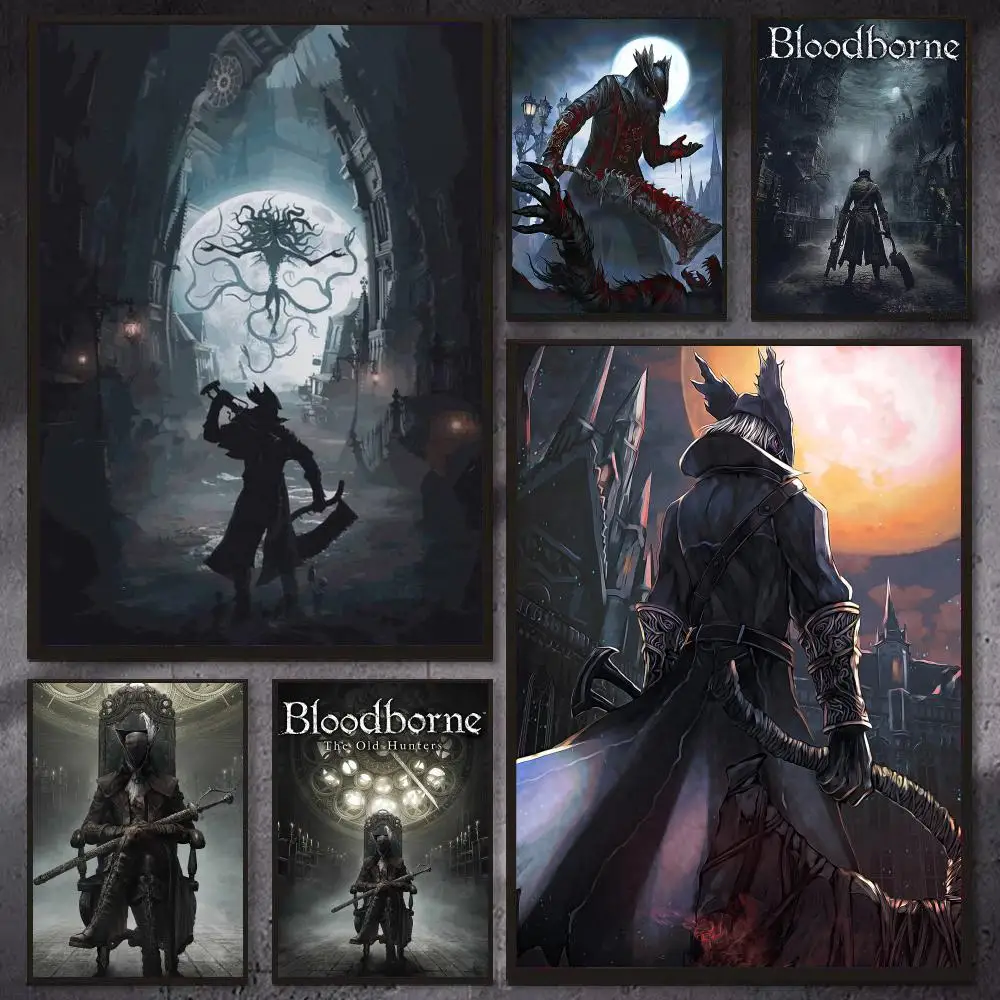 Game B-Bloodborne Poster PP Wall Decor Posters Celebrity Art Prints Aesthetic Wall Art Bedroom Office Home Gift