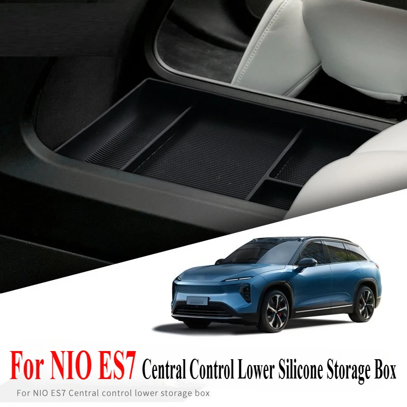 

For NIO ES7 2022-2024 Central Control Lower Silicone Storage Box Slip-resistant Waterproof Car Interior Modified Accessories