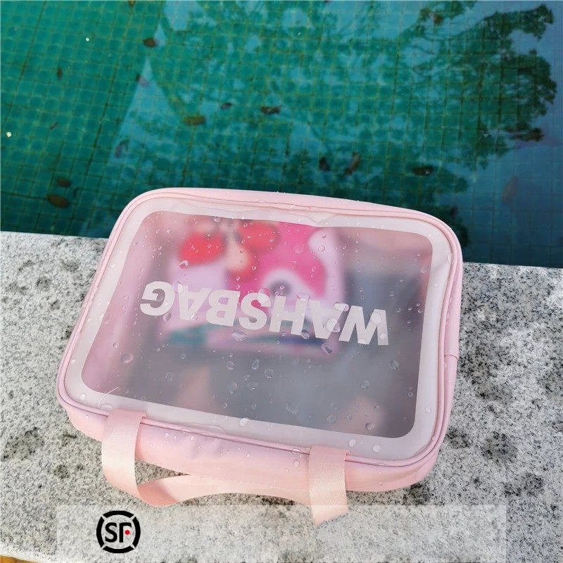 

2026 New Fashionable Large Capacity Beach Vacation Travel Makeup Bag Storage Bag Square Shape Unisex Swimming Specialty Bag