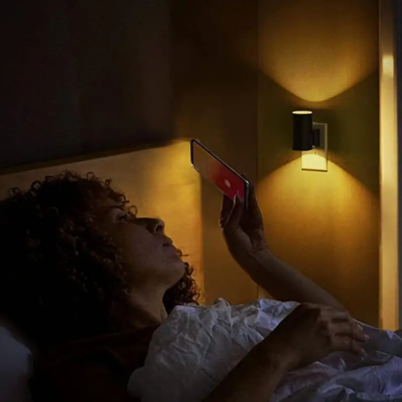 LED Night Light Dusk to Dawn Sensor Dimmable RGB Night Lamp Smart Remote Control Plug-in Wall Ambient Light Home Decoration