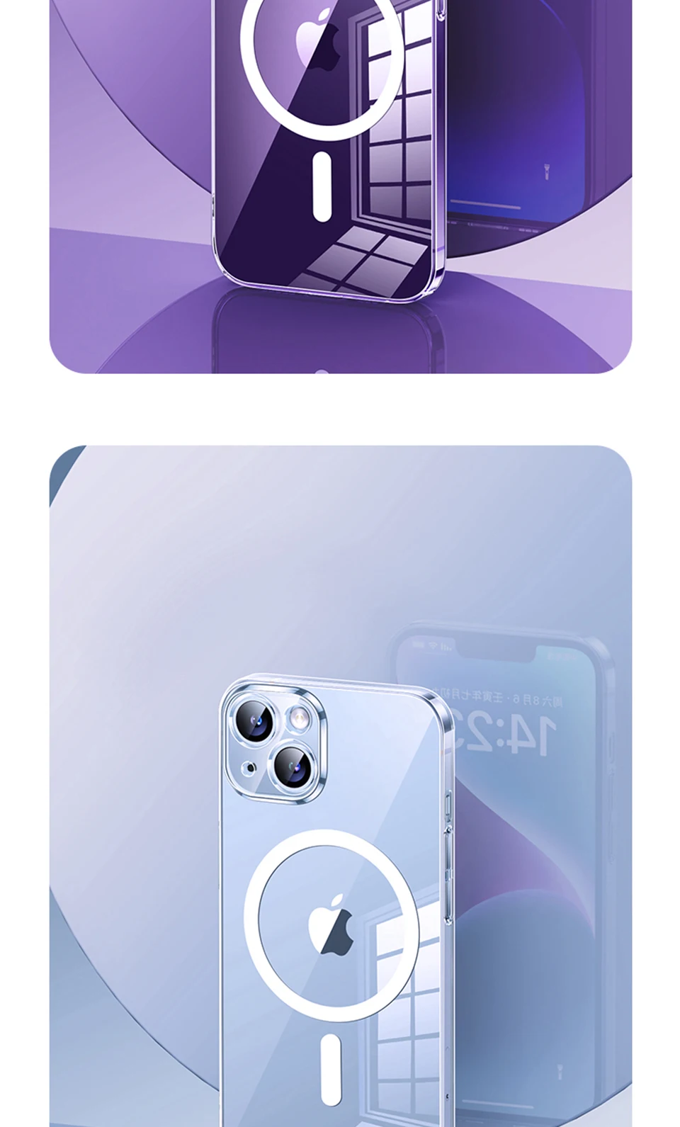 Magnetische transparente Hülle für iPhone 15 14 11 13 12 16 Pro Max Plus für Magsafe Clear Wireless Charging Cases Telefonzubehör – Detail 15