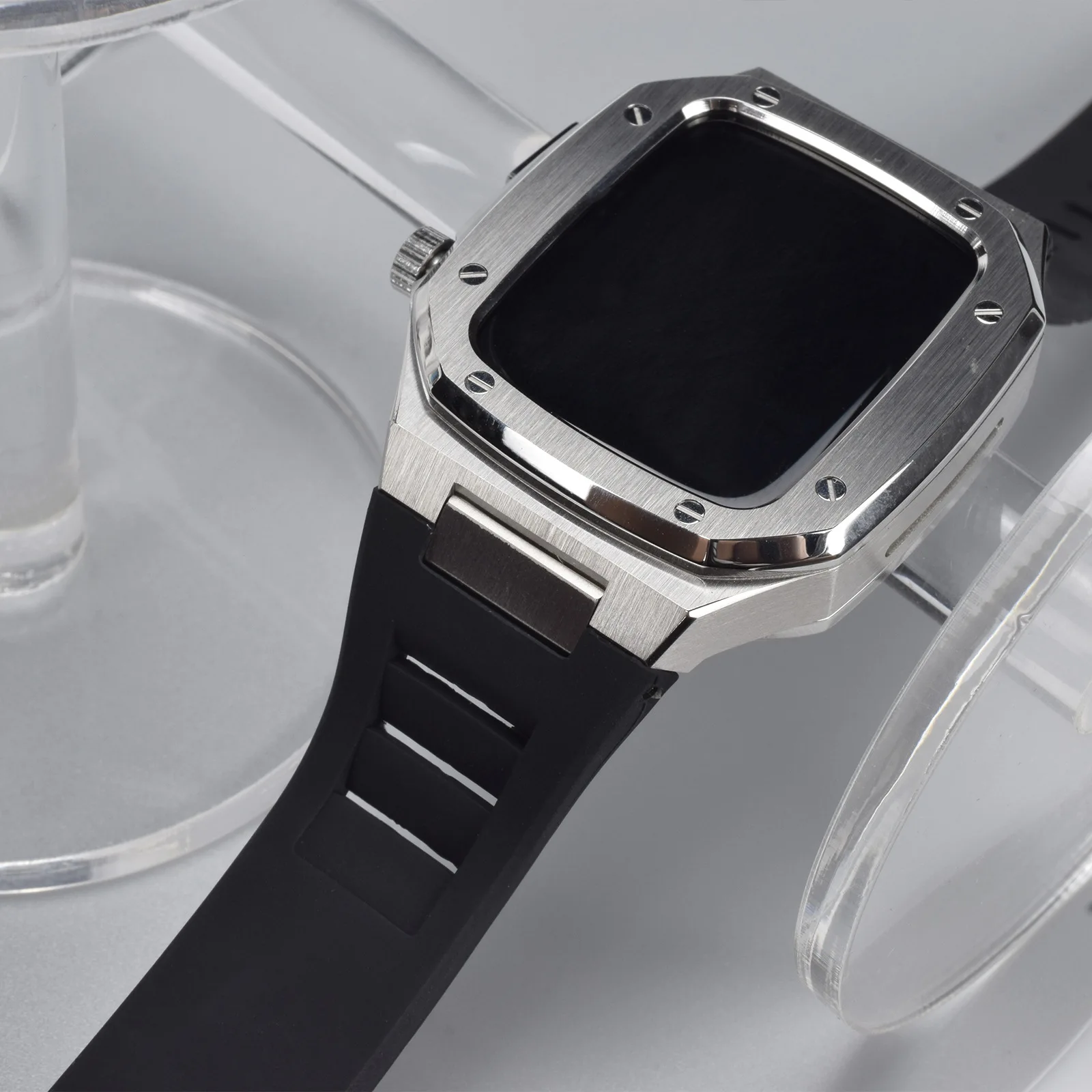 [New tape] Stainless steel modified case is applicable to Apple watch Apple iwatch7 modified accessories