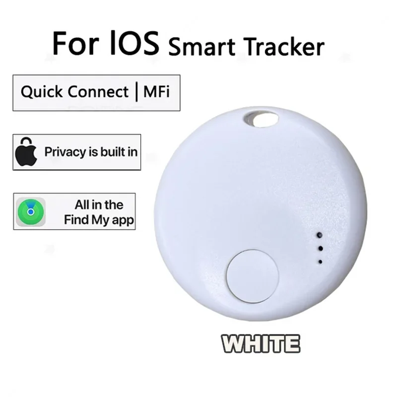 GPS Tracking Device Mini Smart Tag Bluetooth Luggage Tracker Works with Apple Find My (iOS Only) Item Locator for Key Backpack