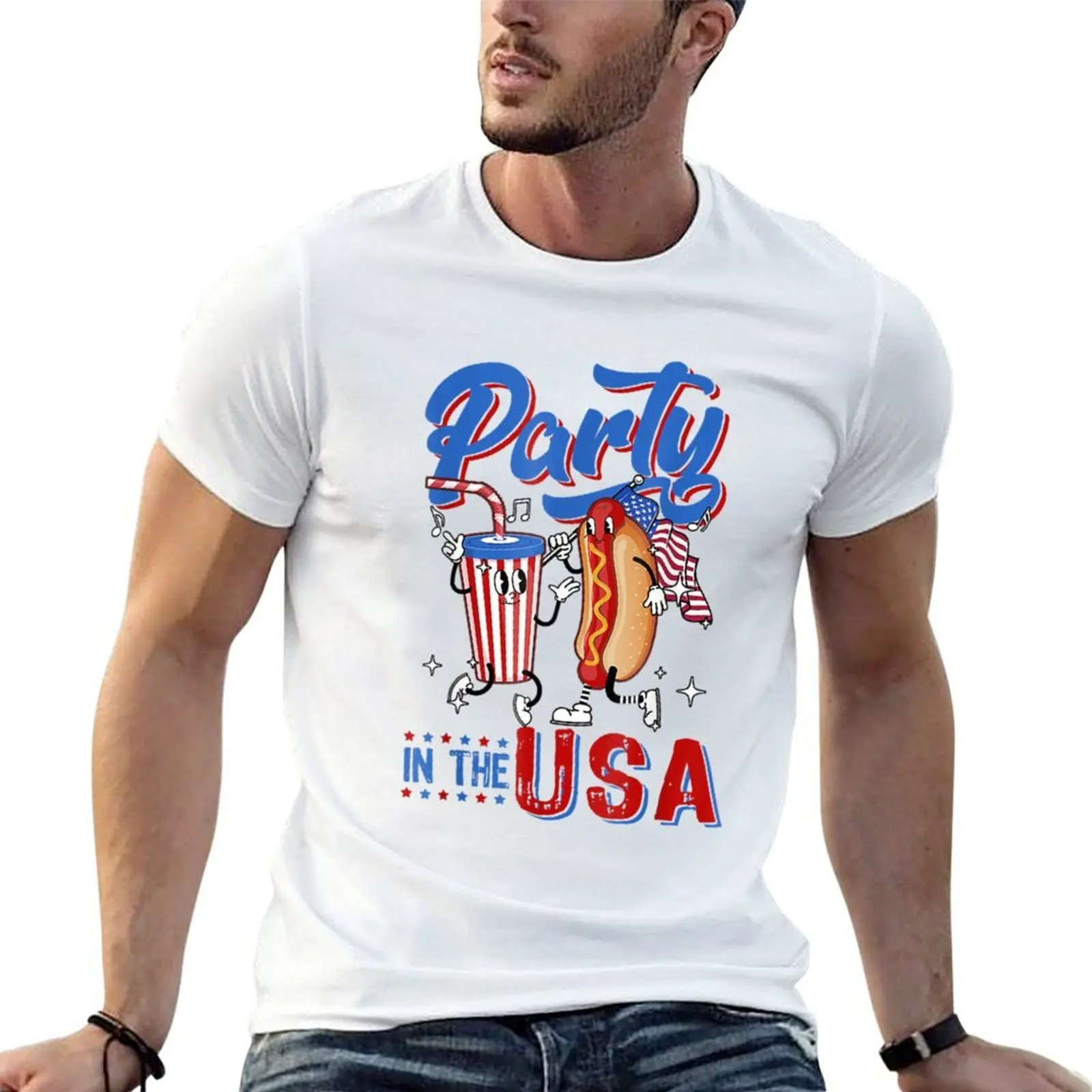 

Dog Party T-Shirt graphic July Usa shirt t man Lover The 4Th shirts Food Hot shirts plain t In man Of designer t