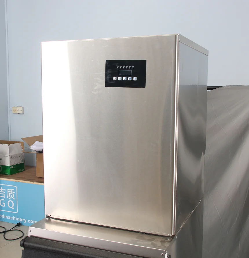 Cube Ice Machine Commercial Ice Maker Machine 150KG/24H Big Capacity Blue Light Sterilization Ice Cube Making Machine