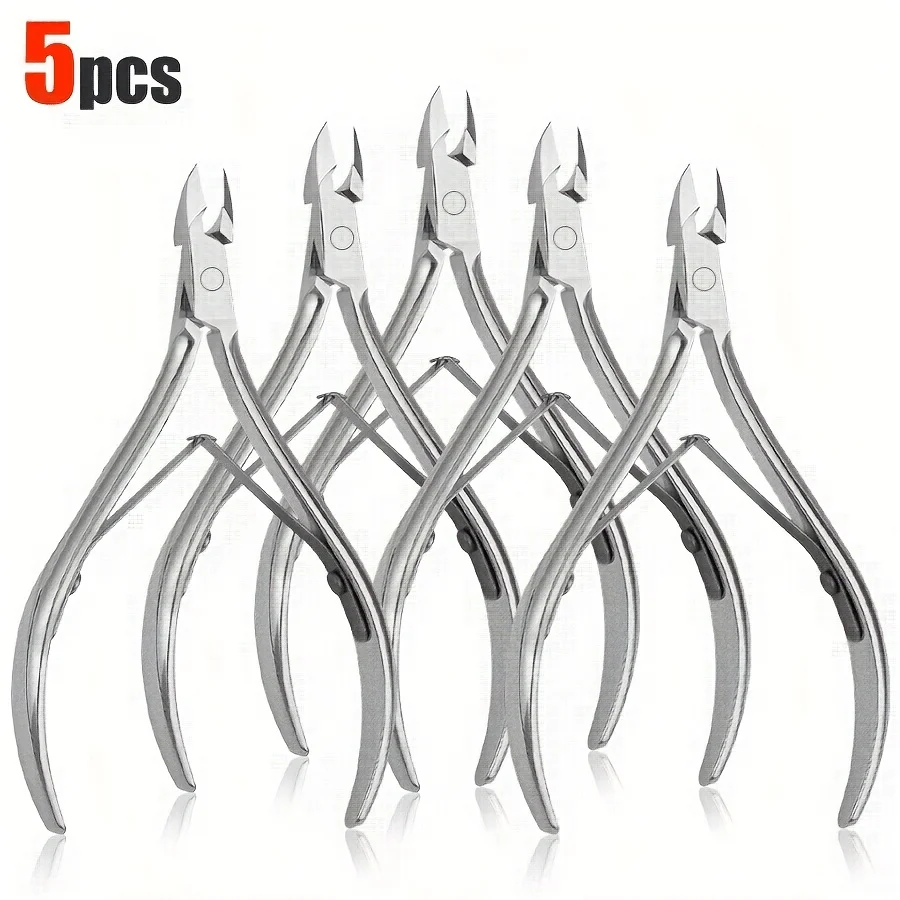 

1/2/5 шт., кусачки для кутикулы, маникюрные ножницы для ногтей, кусачки, триммер для удаления омертвевшей кожи, педикюр, фрезы из нержавеющей стали, инструмент