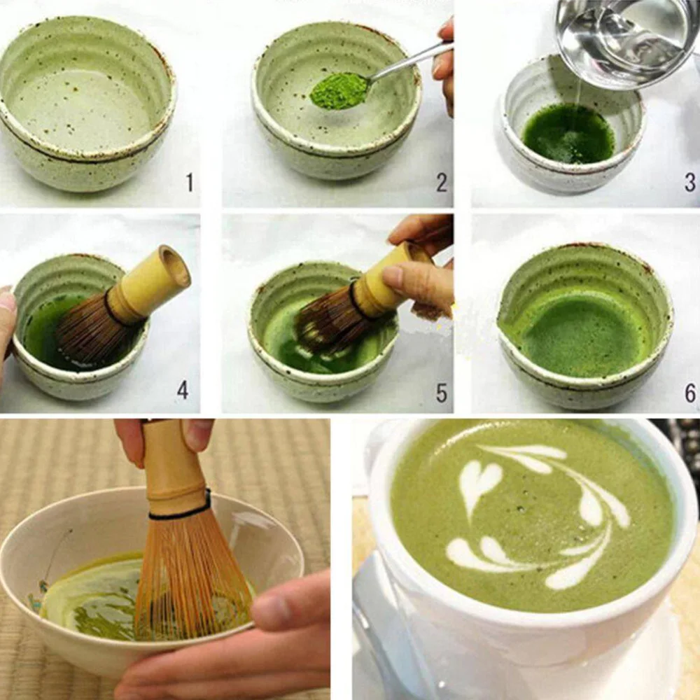 Bamboo Matcha Whisk Green Tea Powder Brush Grinder Matcha Tea Chasen Mixer Stirrer Reusable Tea Whisk Teaware Tea Tools