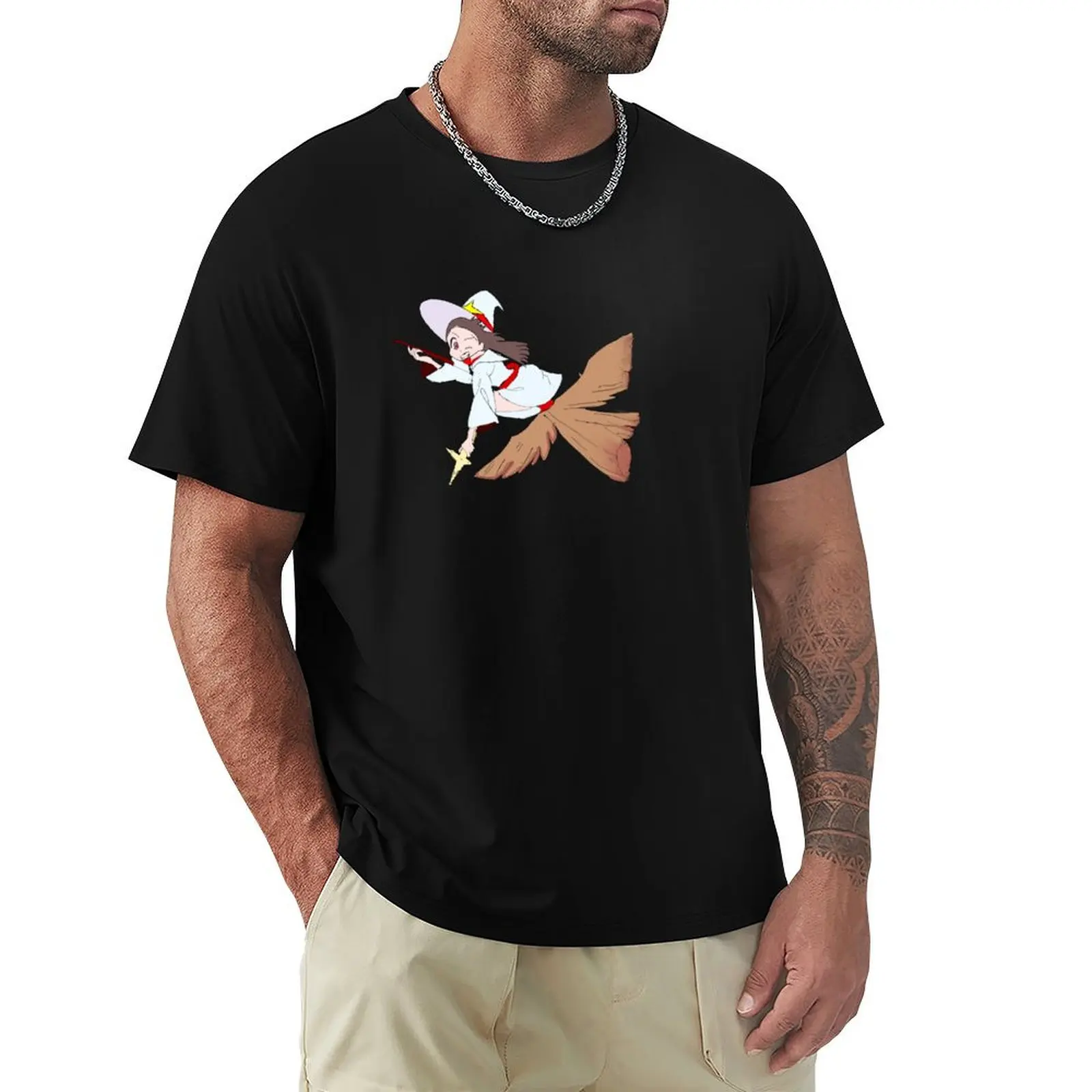 

Witch flying T-Shirt Big and Tall Solid Color T-Shirt