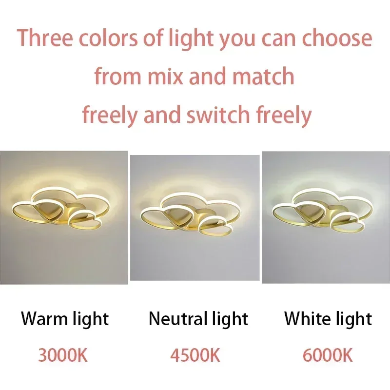 SANDYHA 2023 الشمال LED ضوء السقف غرفة الاطفال مصباح أنيق ديكور المنزل تركيبات السقف لغرفة النوم ومساحة الأطفال