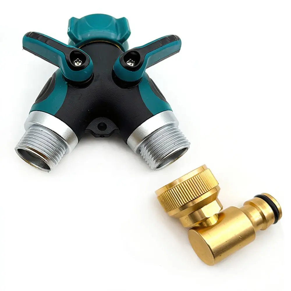 Flexible Garden Hose Splitter Dual Way Joint Adapter For For Qicheng Outdoor Irrigation Watering System Pipe Fitting