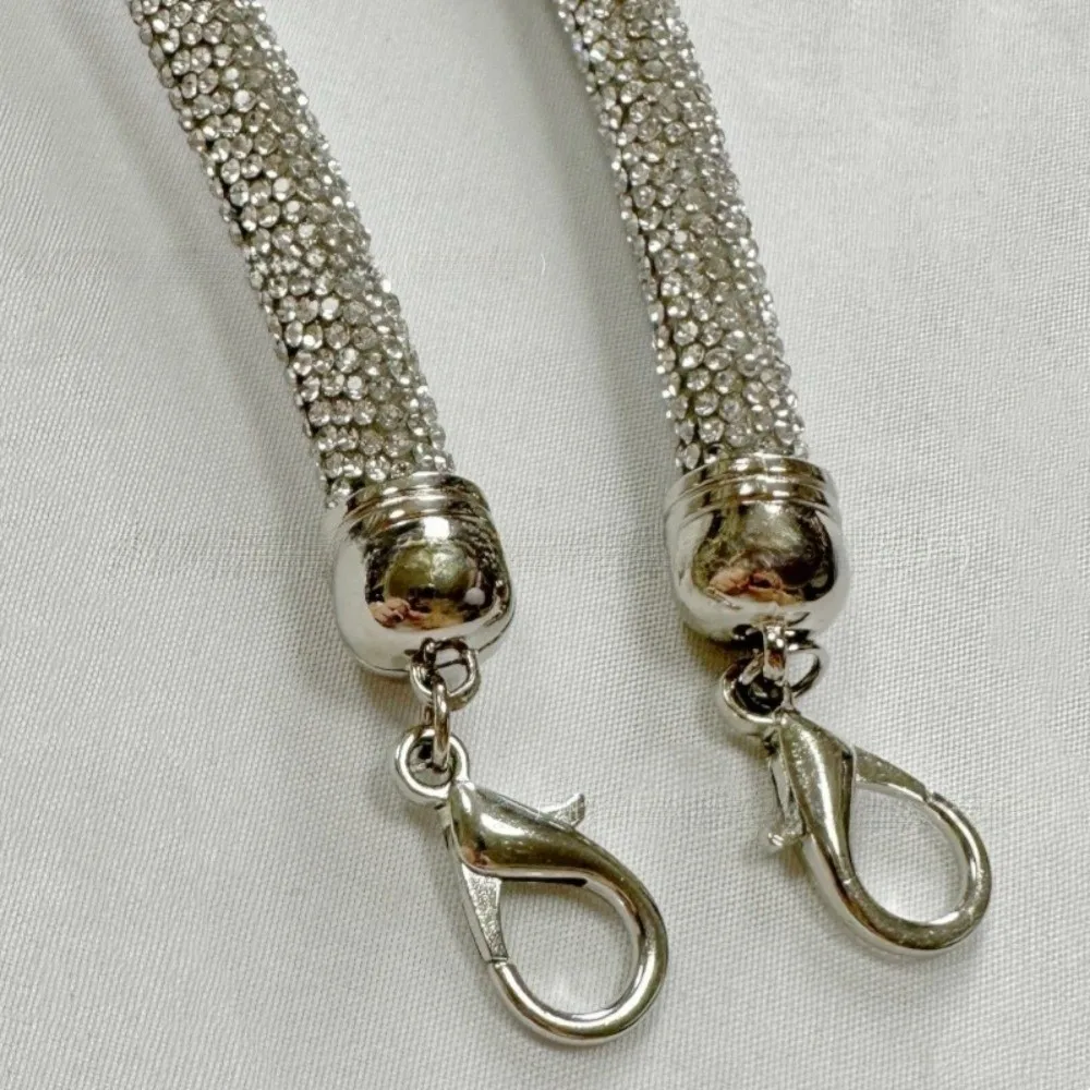 30cm Length Rhinestone Bag Strap Chain Handle Crossbody Design DIY Replacement Accessory Shoulder Strap Decorative Diamond Strap