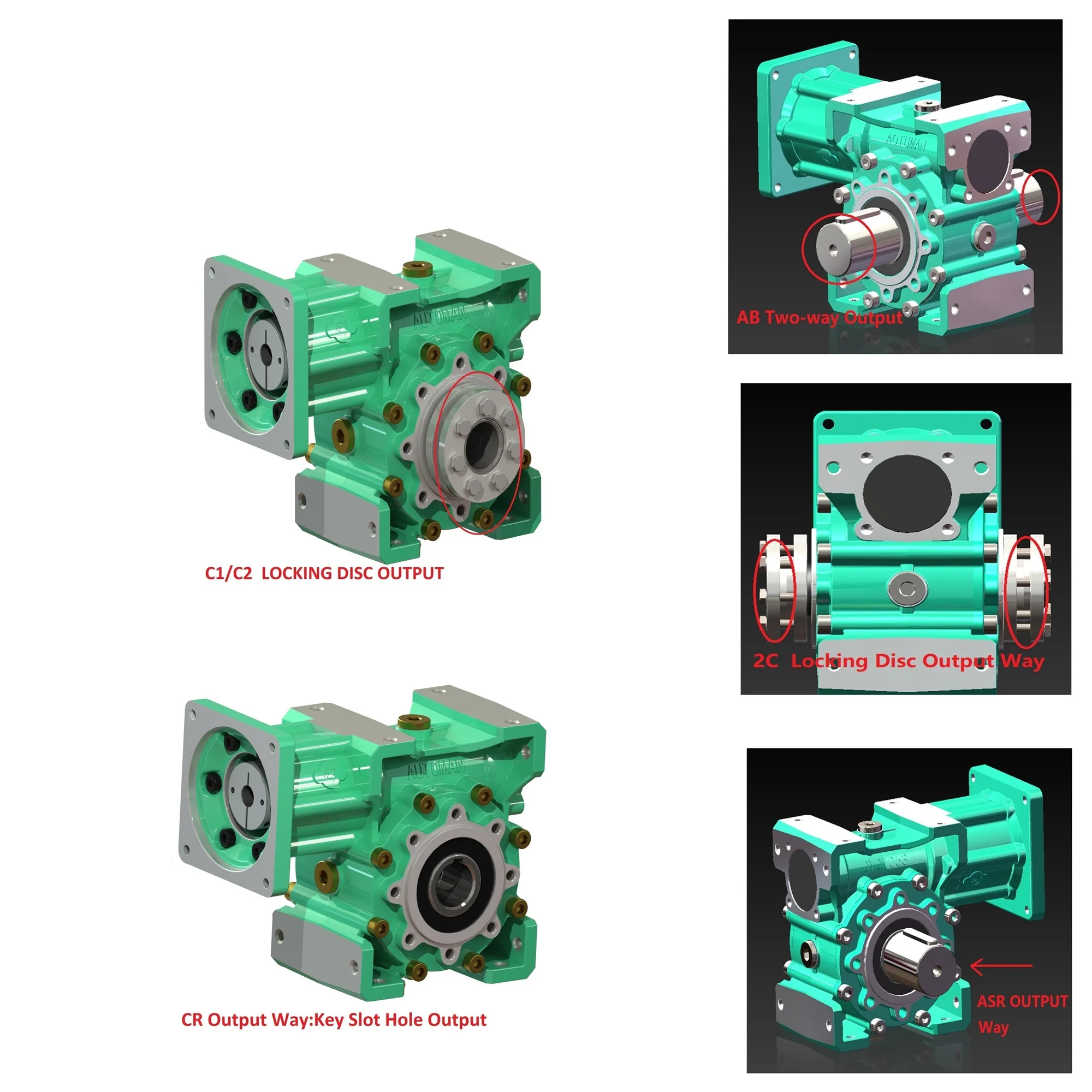 

CHENYUE Adjustable Backlash 0.5-2Arcminute Worm Gearbox CYCM75 Input 19/20/22/24/28 Output 35 Ratio 5:1/80:1 Free Maintenance
