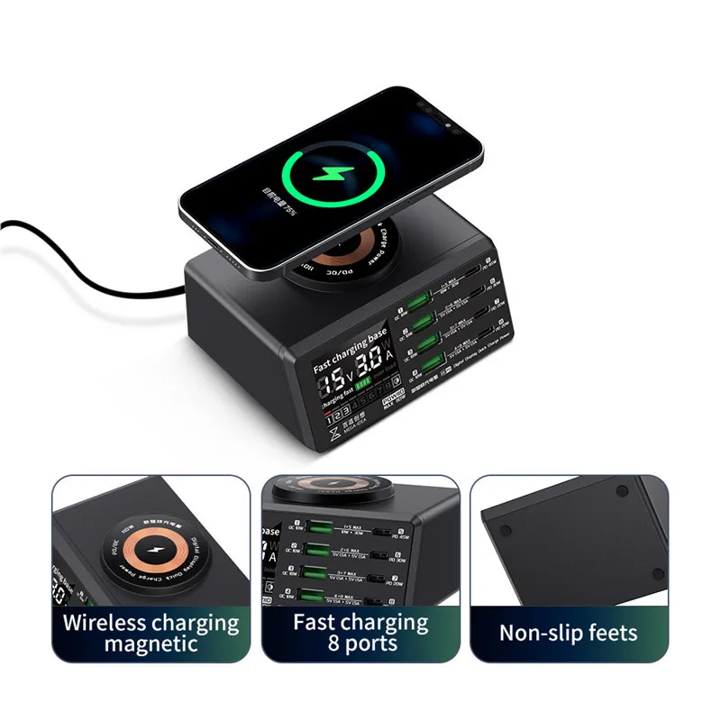 

Qianli MEGA-IDEA PQW110 B640 PQ687 цифровой дисплей настольный источник питания для мобильного телефона станция быстрой зарядки инструмент