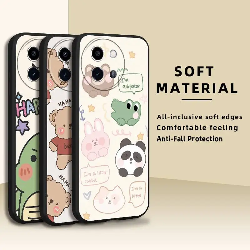 Cartoon Anti-knock Phone Case For VIVO Y200i/Y38 5G China Dirt-resistant Soft case Fashion Design Back Cover Full wrap