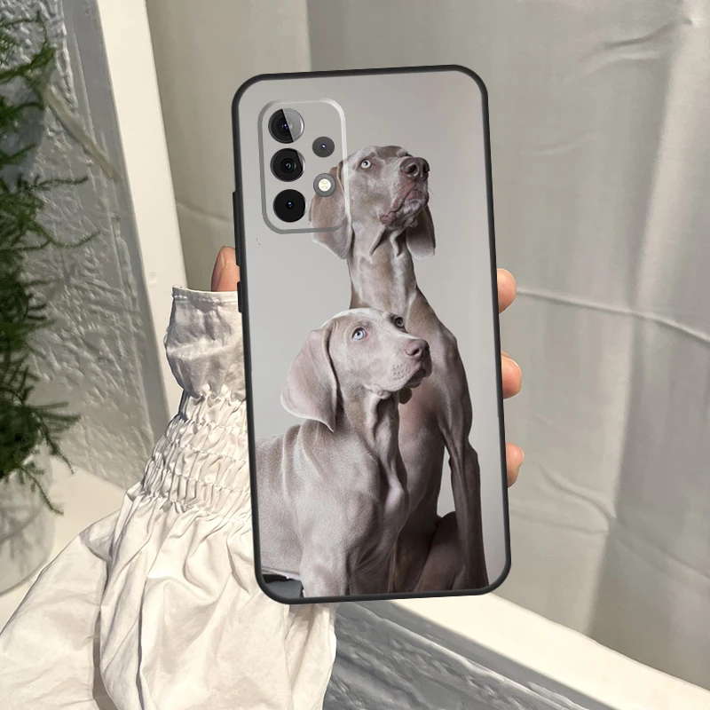 Weimaraner 개 케이스, 삼성 갤럭시 A54 A34 A51 A71 A31 A11 A73 A53 A33 A13 A52 A32 A12 A14 A21S 커버
