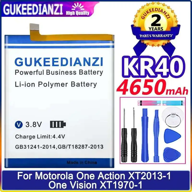 

Mobile Phone Battery KR40 4650Mah For Motorola Moto One Action XT2013-1 Vision XT1970-1