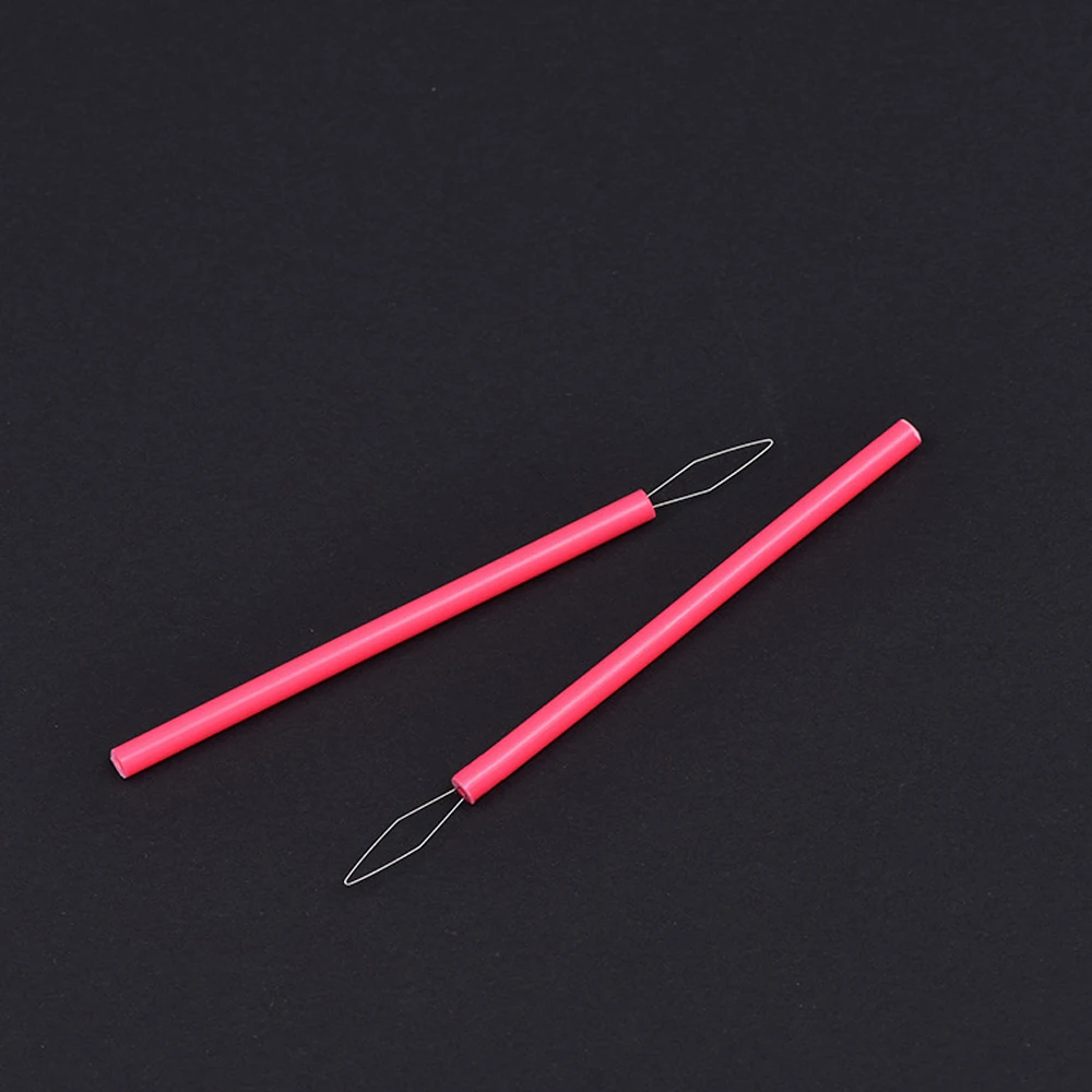 1 قطع مايكرو حلقة 5 ألوان مقبض بلاستيكي سحب هوب حلقة ريشة عراف أدوات ل حلقات صغيرة وصلات شعر