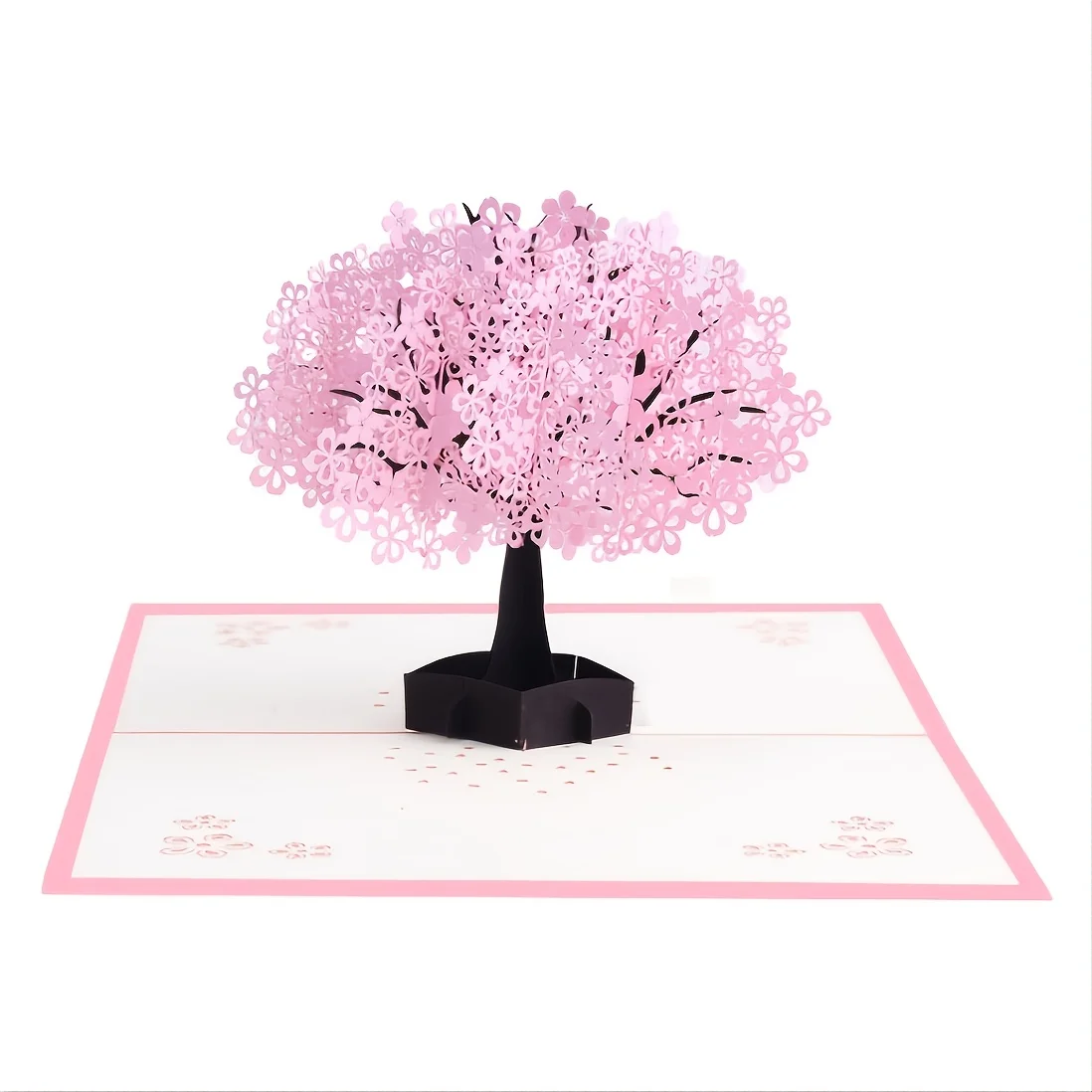 MOHAMM 1 PC Cherry Blossom Tree Greeting Card Envelop Set for Romance Wife Lovers Anniversary Mother's Valentine's Day