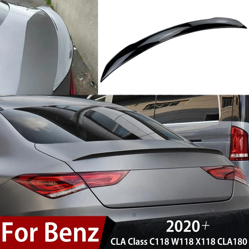 

For Mercedes Benz CLA Class C118 W118 X118 CLA180 200 220 250 CLA35 CLA45 2020+ AMG Car Rear Trunk Spoiler Wing Lip Bodykits