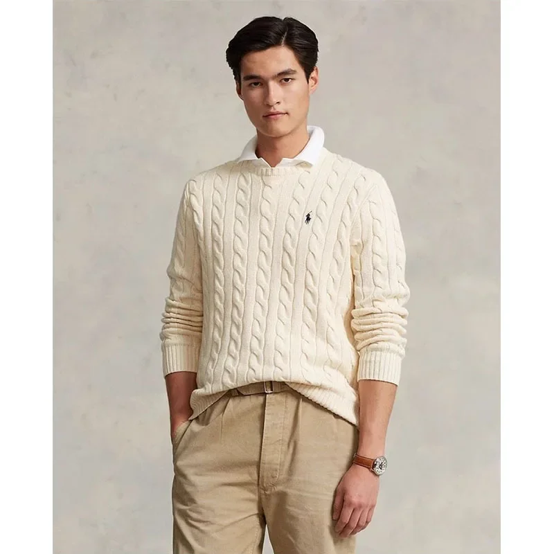 Luxury Brand Men Women Winter Cashmere Sweater Classic Crew Neck Ralph Lauren Knit Ralph Lauren Pullover