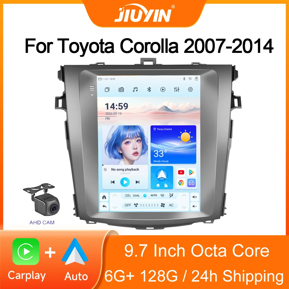 

Android 13 Car Stereo For Toyota Corolla 2007-2014 Wireless CarPlay Android Auto 9.7 Inch Audio Radio Stereo GPS Navi Player