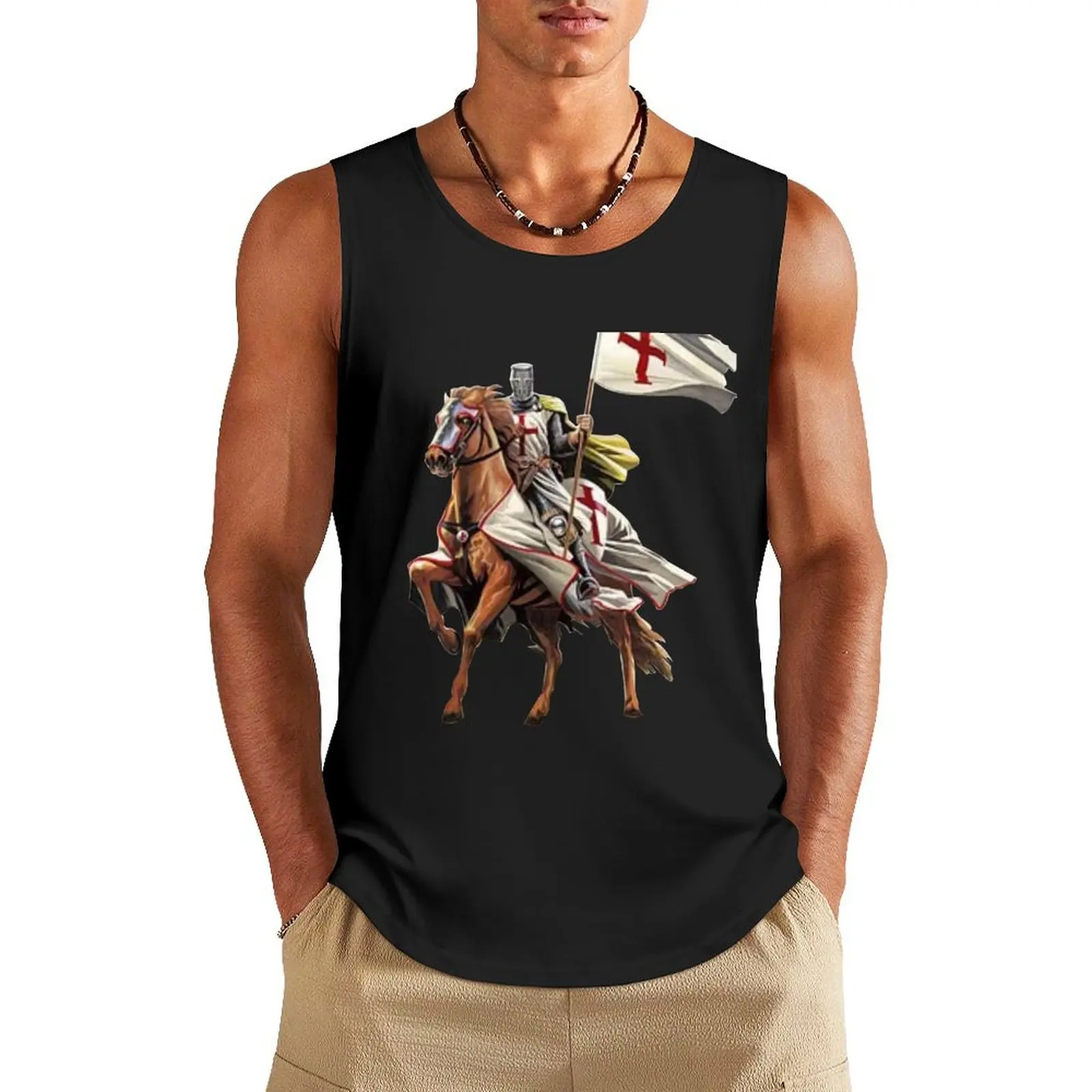 Knights Templar Battle Ready Tank Top Men's sleeveless t-shirt sleeveless Men's t-shirts best selling products