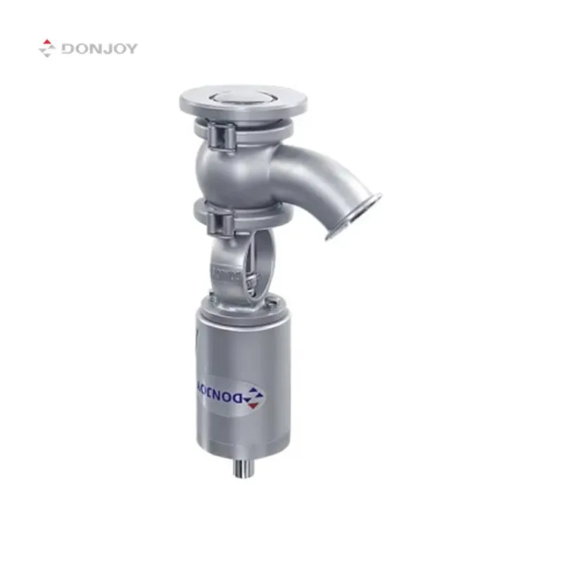 DONJOY Stainless Steel Elbow Type Tank Bottom Valve Pneumatic Tank Bottom Valve Tank Bottom Valve