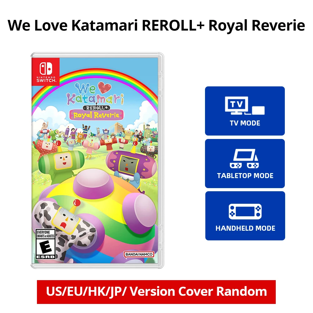 WIJ HOUWEN VAN KATAMARI REROLL + ROYAL REVERIE – Amerikaanse versie, Nintendo Switch-game, fysieke cartridge voor de Nintendo Switch OLED en Lite.