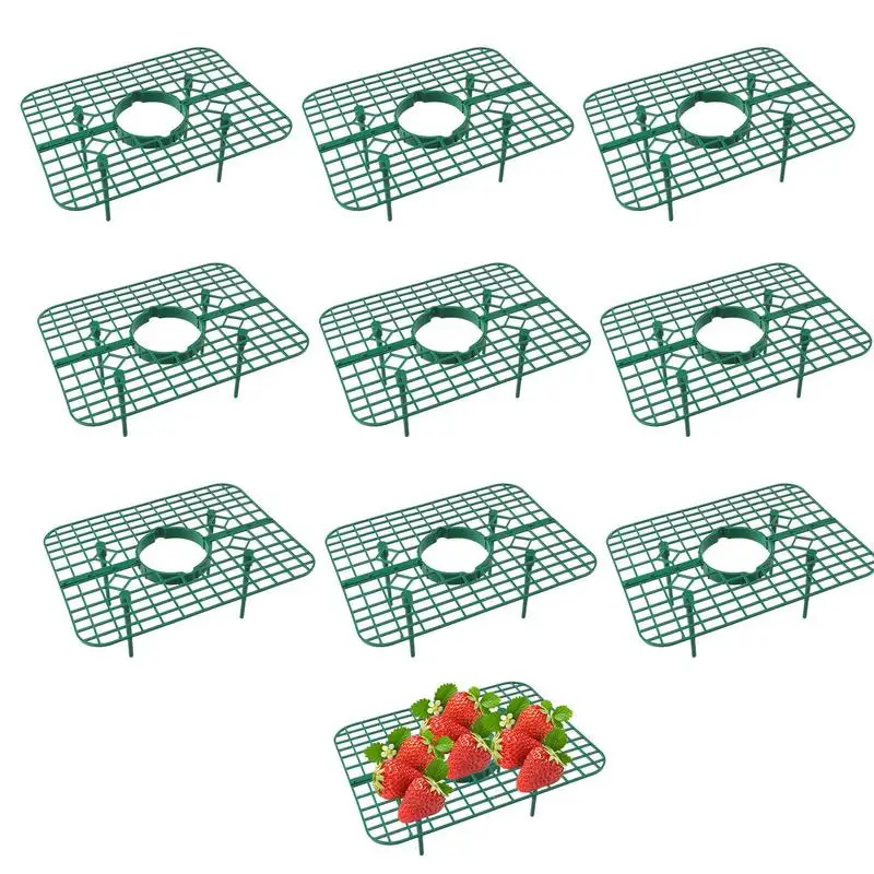 

10pcs Strawberry Stand Frame Holder Gardening Stand Plant Tray Rack Fruit Support