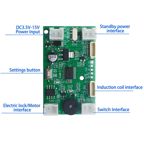 Imagen 2 del producto Cerradura de puerta de inducción con tarjeta IC pequeña, cerradura eléctrica para puerta de gabinete DC12V, sistema de control de acceso, cerradura eléctrica para vitrina