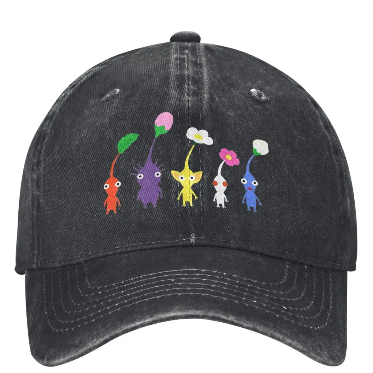 Cute Pikmins Casual Baseball Cap Spring Video Game Trucker Hat Running Hippie Hip Hop Hats Unisex-Teens Fashion Baseball Caps